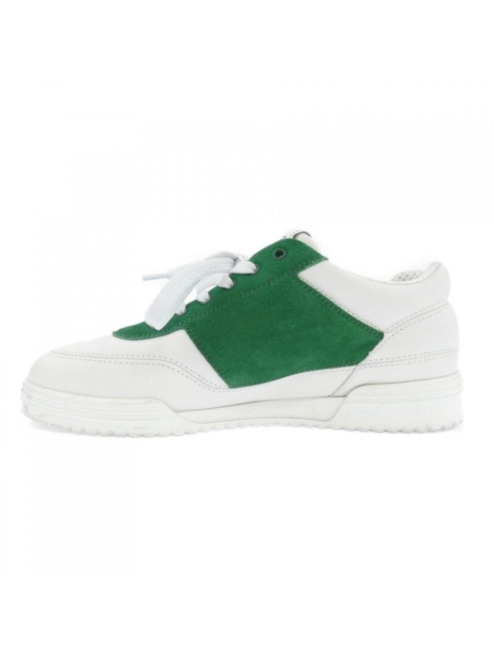 Chanel Tennis Sneakers Suede Calfskin White Green - Picture 2 of 6